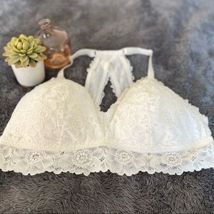 Aerie padded white lace bralette